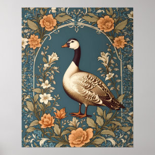 Póster Hermosa gansa de la época William Morris inspirada