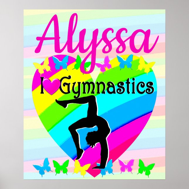 PÓSTER HERMOSA GIMNASTICA DE AMOR PARA EL DISEÑO (Frente)