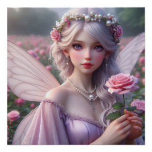 Póster Hermosa hada de junio en Rosas