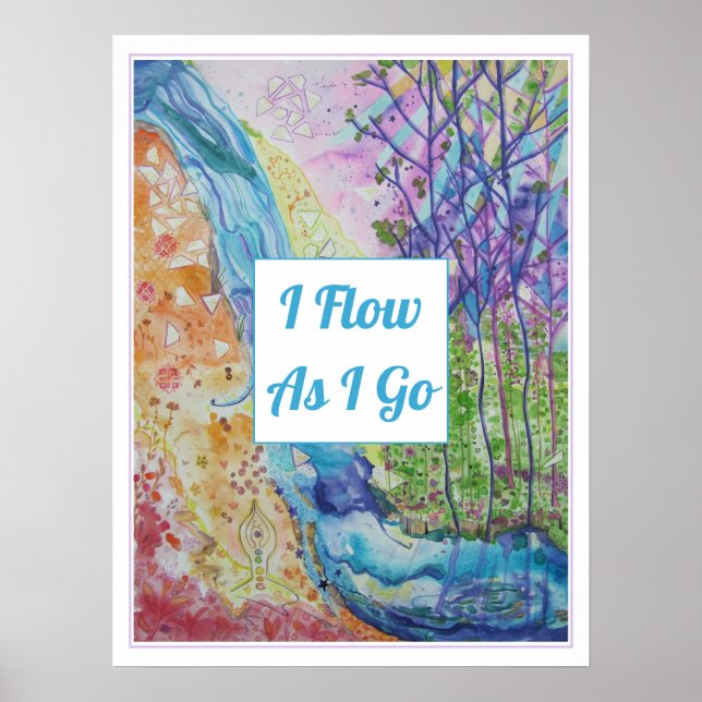 Póster Hermosa inspiración Zen Chakra Flujo de Energía Yo (Frente)