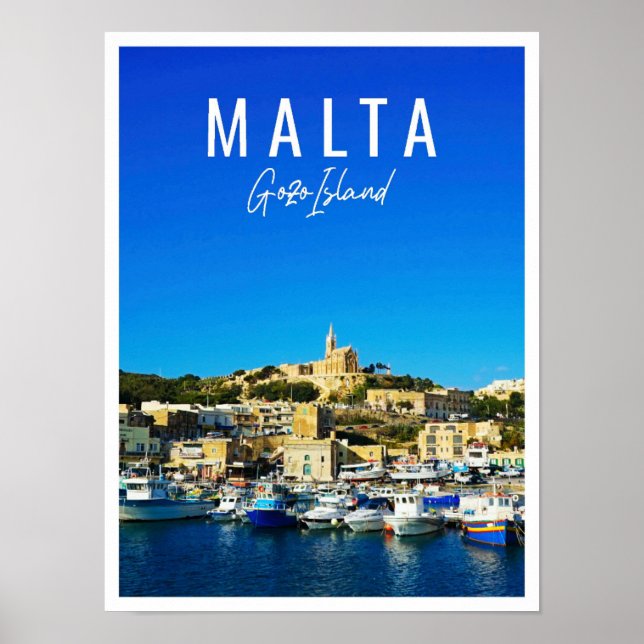 Póster Hermosa isla de Gozo Malta (Frente)