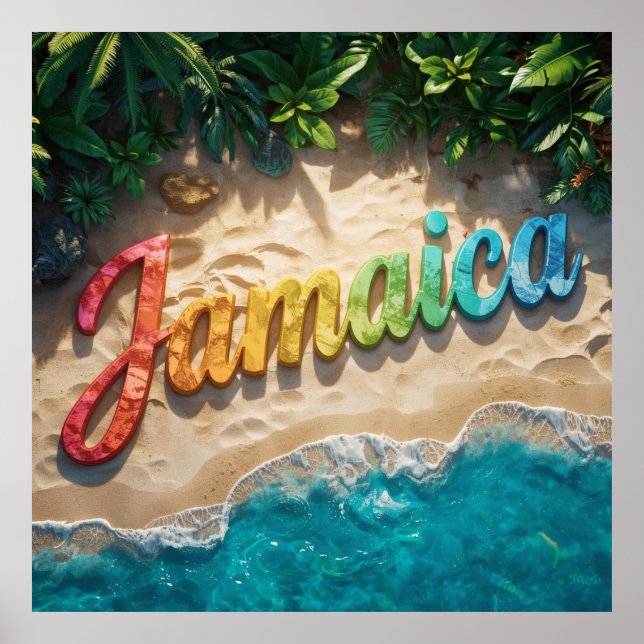 Póster hermosa jamaica  (Frente)
