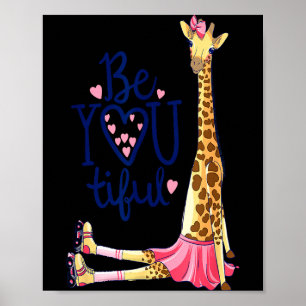 Póster Hermosa Jirafa _ Inspira Sé Tú Jirafa Animal
