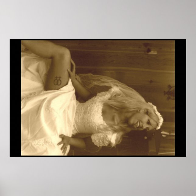 Póster Hermosa Lesbiana con vestimenta Boda 02 (Frente)