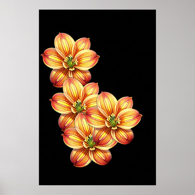 Póster Hermosa Lily Dorada (Frente)