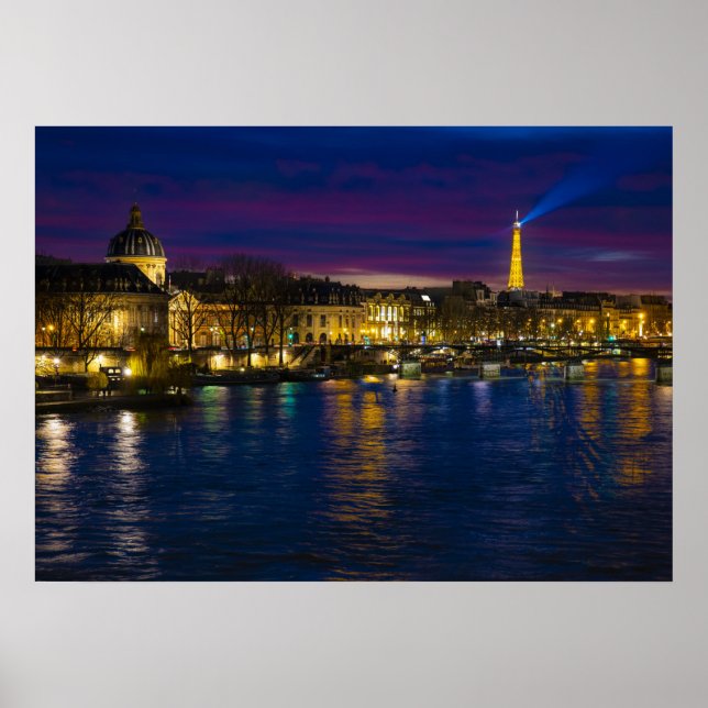 Póster Hermosa Línea Aérea de París y Francia (Frente)