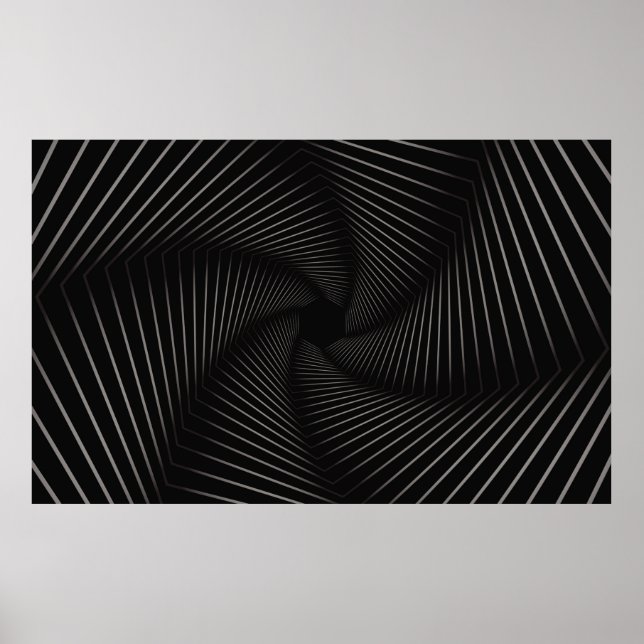 Póster Hermosa línea geométrica de fondo abstracto (Frente)