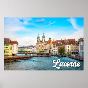Póster Hermosa Lucerna, Suiza