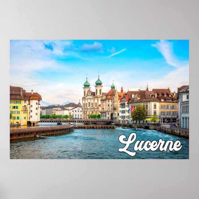 Póster Hermosa Lucerna, Suiza (Frente)
