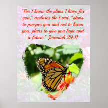 HERMOSA MARIPOSA JEREMIAH 29:11 PLANES DE ESPERANZ