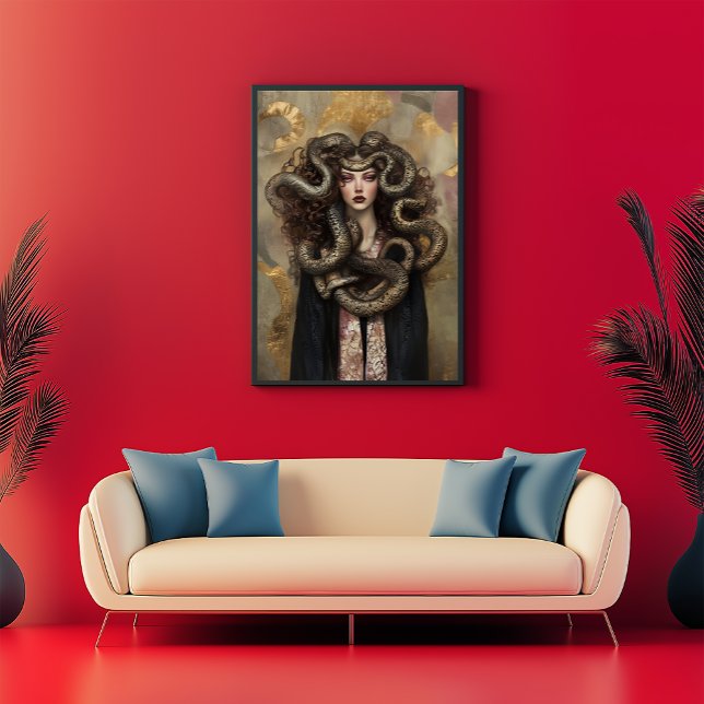 Póster Hermosa Medusa - Retrato Art Nouveau griego 02 (Subido por el creador)