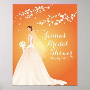 Póster Hermosa Moda Novia Bridal Shower Poster