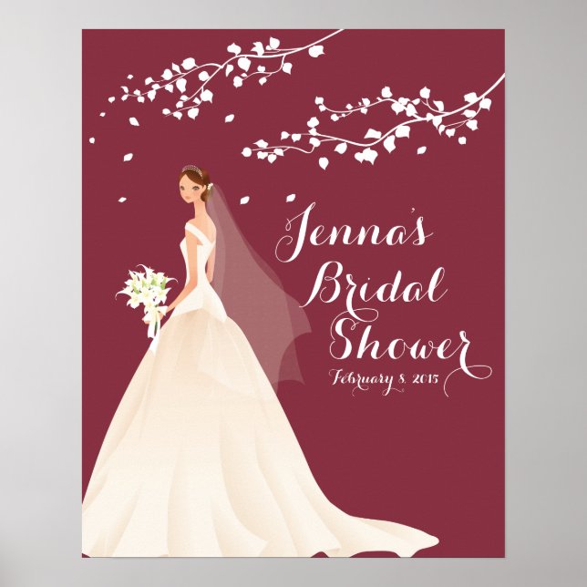 Póster Hermosa Moda Novia Bridal Shower Poster (Frente)
