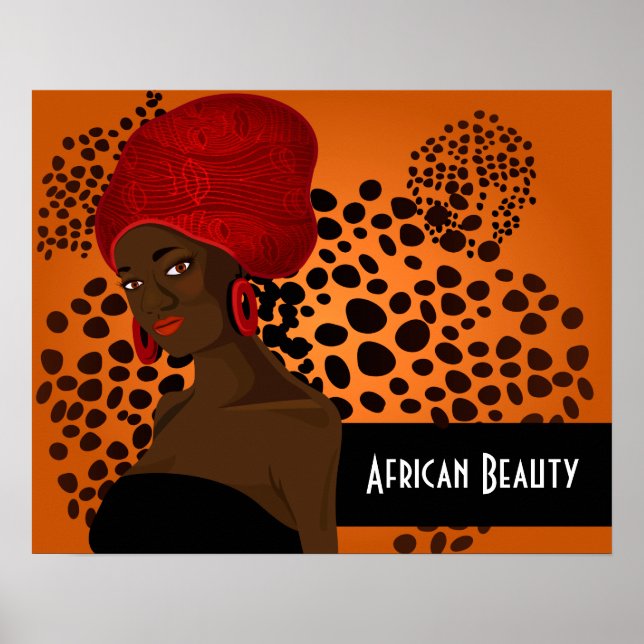 Póster Hermosa mujer africana Poster (Frente)