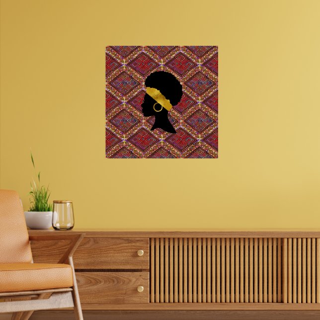 Póster Hermosa mujer africana Silhouette I (Salón 2)