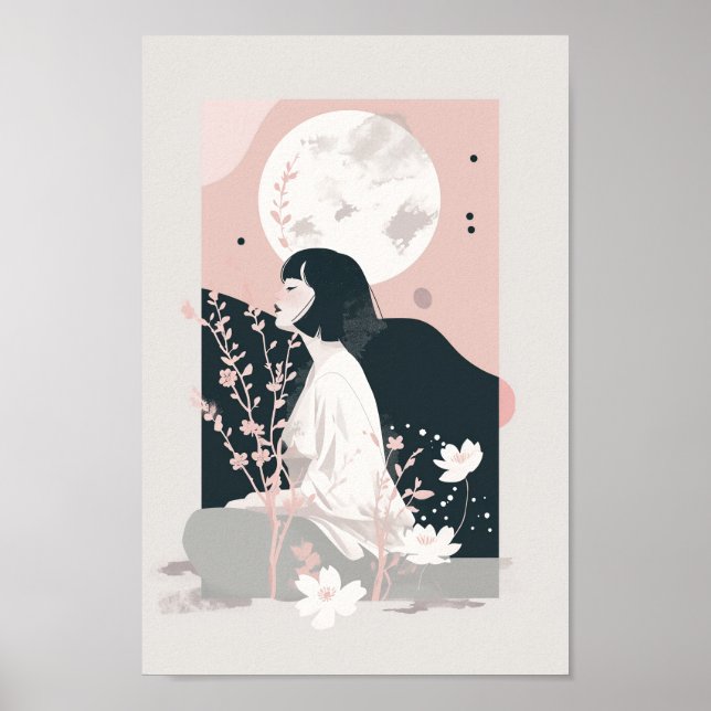 Póster Hermosa Mujer Boho (Frente)