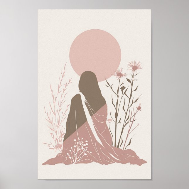 Póster Hermosa Mujer Boho (Frente)