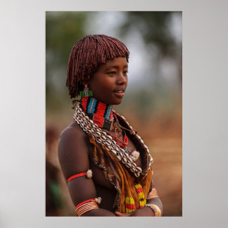 Póster Hermosa mujer etíope de Omo Valley