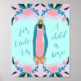 Póster Hermosa Natividad de Navidades Cristianos