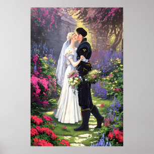 Póster Hermosa Pareja en el Parque