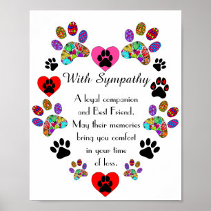 Póster Hermosa pérdida de un Poster de simpatía por perro