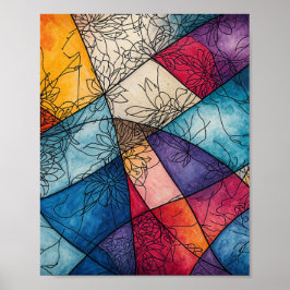 Póster Hermosa pintura de agua con flotación