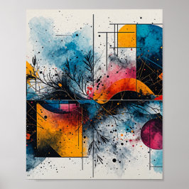 Póster Hermosa pintura de agua con flotación