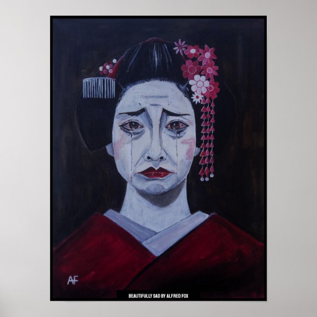 Póster Hermosa pintura triste de Alfred Fox (Frente)