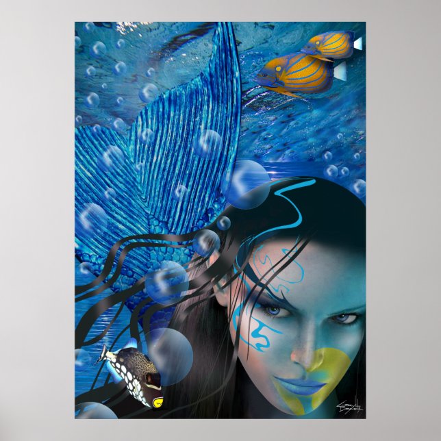 Póster Hermosa Poster de la Sirenita de Mara (Frente)