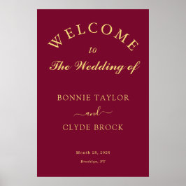 Póster Hermosa Poster de presentación Boda de Borgoña