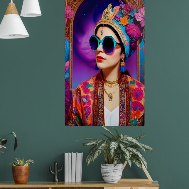 Póster Hermosa princesa con gafas de sol (Salón 1)