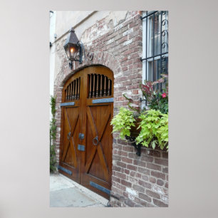 Póster Hermosa puerta de entrada en Charleston