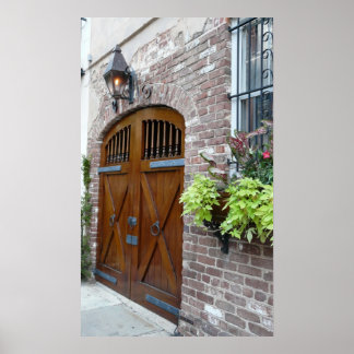 Póster Hermosa puerta de entrada en Charleston