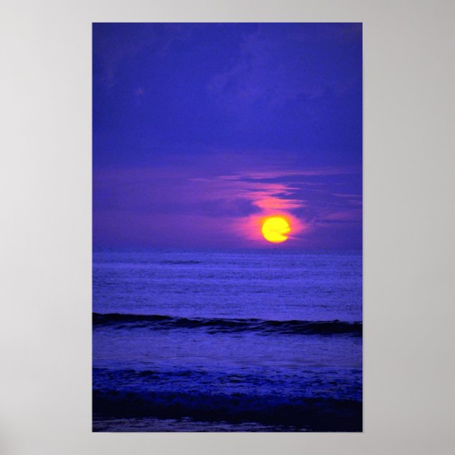 Póster Hermosa puesta de sol: Bali, Indonesia (Frente)