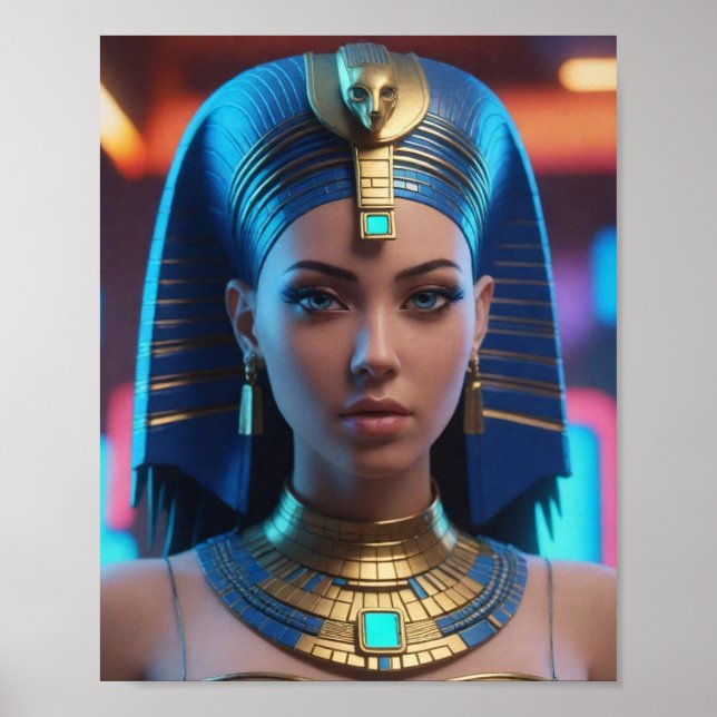Póster Hermosa Reina Egipcia (Frente)