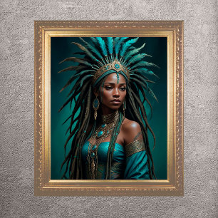 Póster Hermosa Reina Poster africana