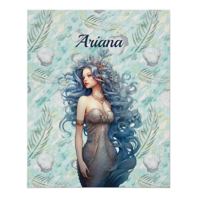 Póster Hermosa sirena azul-haitiana (Anverso)