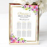 Póster Hermosa tabla de asientos de ducha con flores rosa<br><div class="desc">Un bonito diseño de acuarela floral. Por favor,  contáctame si tienes alguna solicitud especial.</div>