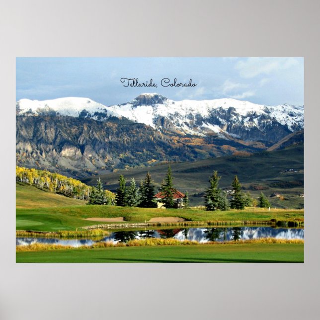 Póster Hermosa Telluride, paisaje de Colorado (Frente)