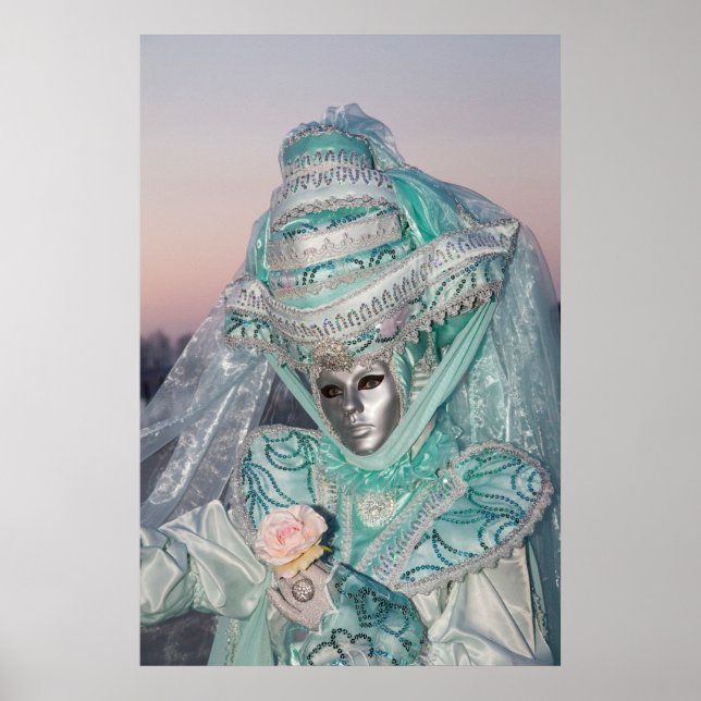 Póster Hermosa vestimenta de carnaval, Venecia (Frente)