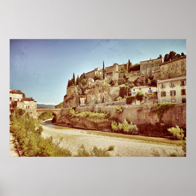 Póster Hermosa villa medieval de Vaison la Romaine, P (Frente)