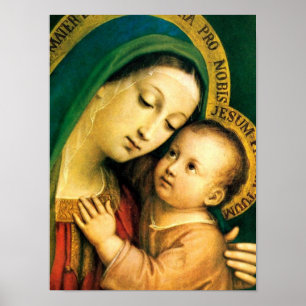 Póster Hermosa Virgen 18x24