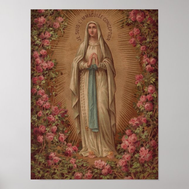 Póster Hermosa Virgen 18x24 (Frente)