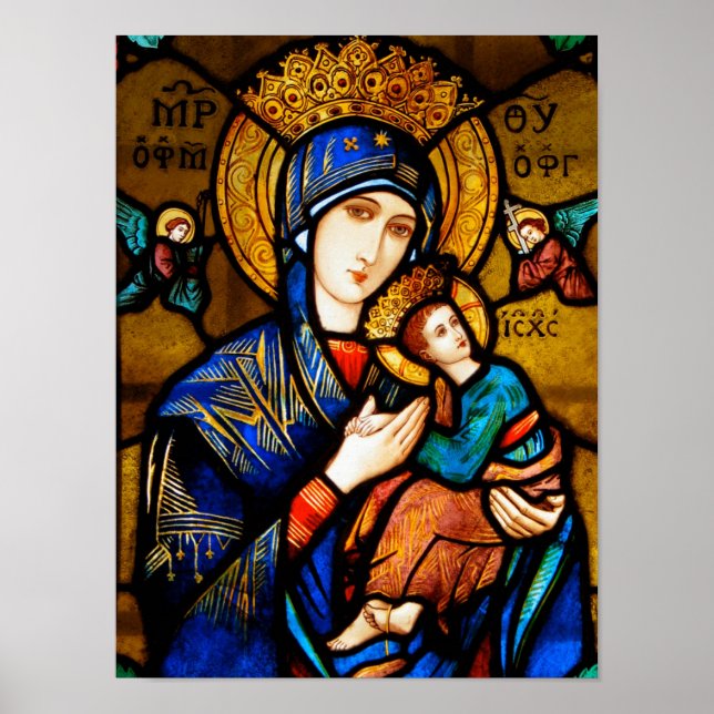 Póster Hermosa Virgen 18x24 (Frente)