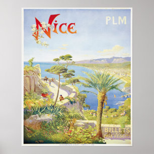 Póster Hermosa vista de la Francia de Niza