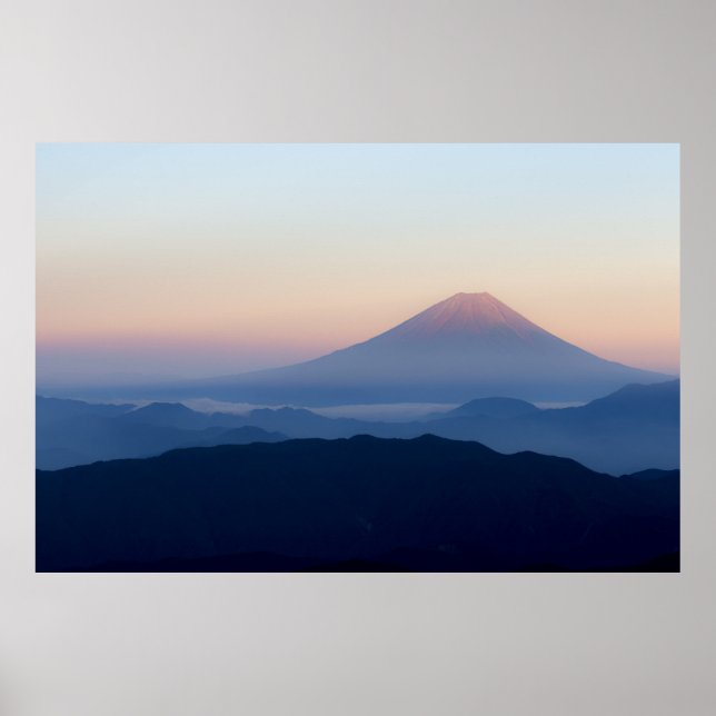 Póster Hermosa vista Monte Fuji, Japón, Sunrise (Frente)