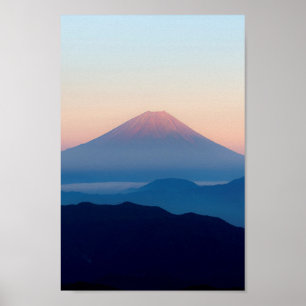 Póster Hermosa vista Monte Fuji, Japón, Sunrise
