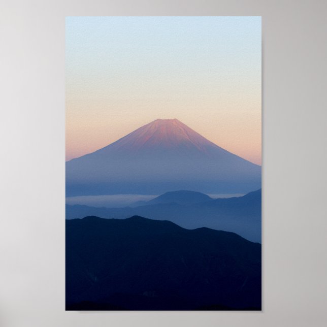 Póster Hermosa vista Monte Fuji, Japón, Sunrise (Frente)
