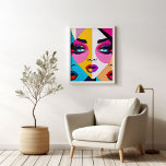 Póster Hermosa y colorida abstracción de mujeres frente a<br><div class="desc">Presentamos nuestro cautivador "Coloridas Y Hermosas Mujeres Abstractas se enfrentan a la Poster de Arte Pop". Abran la esencia del arte contemporáneo con esta vibrante pieza que presenta una impresionante representación abstracta de las mujeres. La combinación dinámica de rojo, rosa, negro y blanco crea una composición visualmente llamativa. Este único...</div>