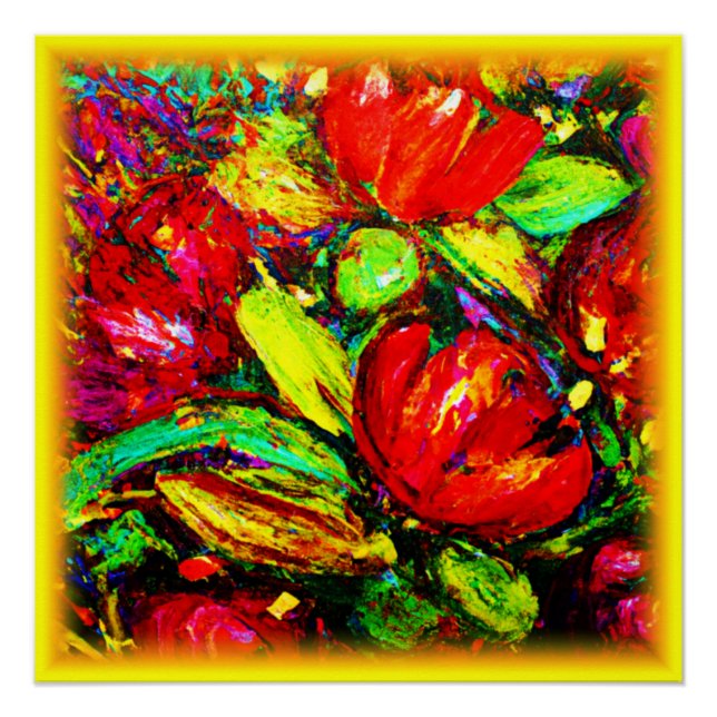 Póster "Hermosas flores" Arte Cuto. Comprar ahora (Anverso)